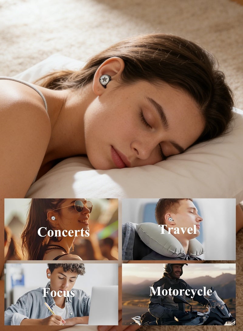 Sleeping Earplugs Noise Cancelling Ear Plugs for Kids Adult Reusable Outdoor Noise Reduction Ear Plugs Ear Protection Sleep Ear Plugs for Sleeping Snoring Work Swimming Travel Studying Concerts - Image 5